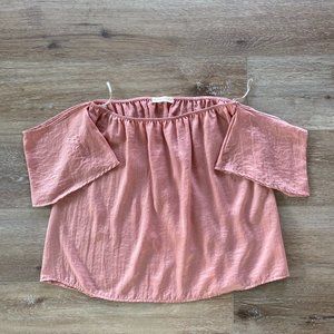 Wasabi + Mint  Off the Shoulder Top - Size Large